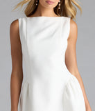 Chic Sensation Low Back Crepe Skater Dress