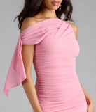 Style Icon Ruffled One-Shoulder Mini Dress