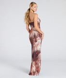 Whether you're headed to brunch or running errands, the Make Your Debut Strapless Abstract Mesh Maxi Dress in brown delivers effortless style in a breathable, go-to casual dress.