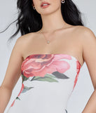The Bold Stunner Floral Mesh Strapless Maxi Dress is a flowy, ivory maxi dress that moves with you from sunny days to elevated nights in effortless style.