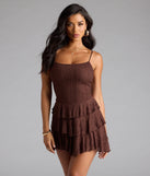 Like A Daydream Lace Ruffle Skater Dress