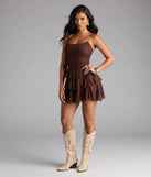 Like A Daydream Lace Ruffle Skater Dress