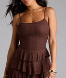 Like A Daydream Lace Ruffle Skater Dress