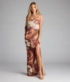 Petals and Plans Floral Lace-Up Maxi Dress