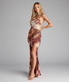 Petals and Plans Floral Lace-Up Maxi Dress