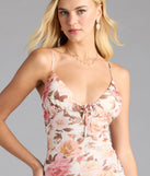 Feel instantly put-together in the Everlasting Bliss Floral Mesh Midi Dress in ivory, a summer wedding guest dress designed for confident style and all-out celebration.