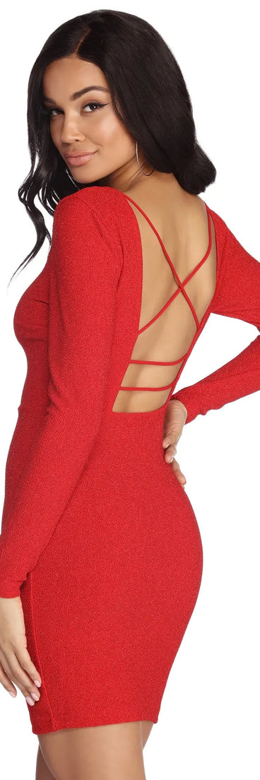 Pour It Up Glitter Mini Dress