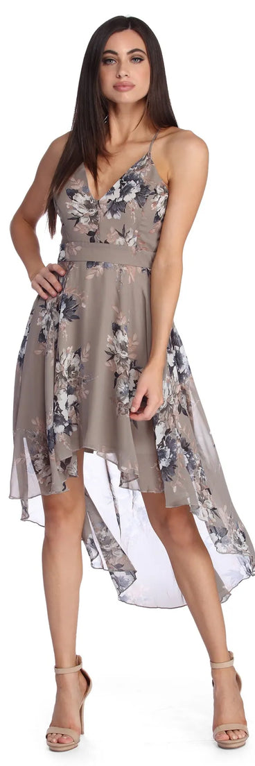 Chiffon Dreams Floral Skater Dress