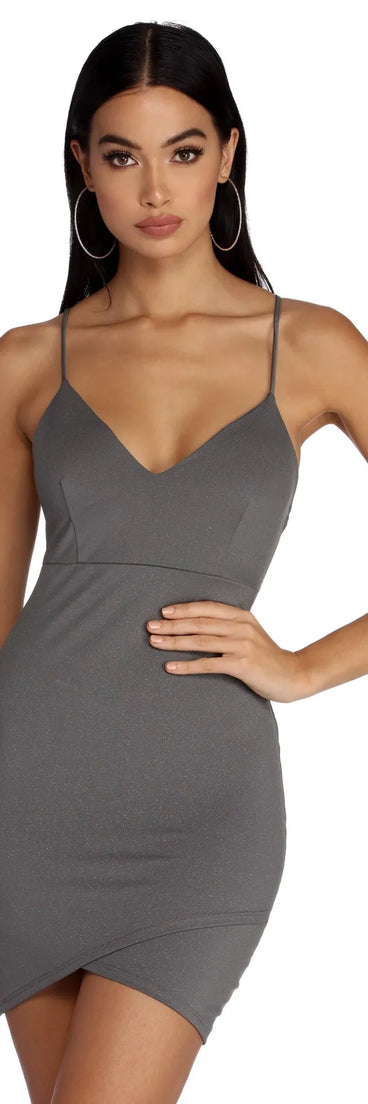 Star Gazing Glitter Mini Dress