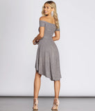 Glitter Glam High Low Skater Dress
