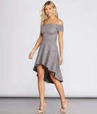 Glitter Glam High Low Skater Dress