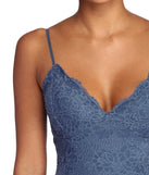 Scalloped Lace Bodycon Dress