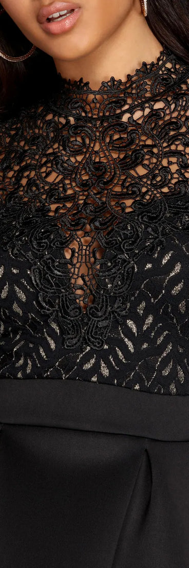 Charismatic In Crochet Skater Dress