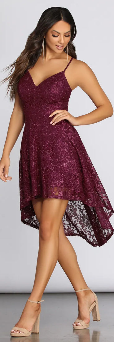 Glimmer And Shimmer Lace Skater Dress