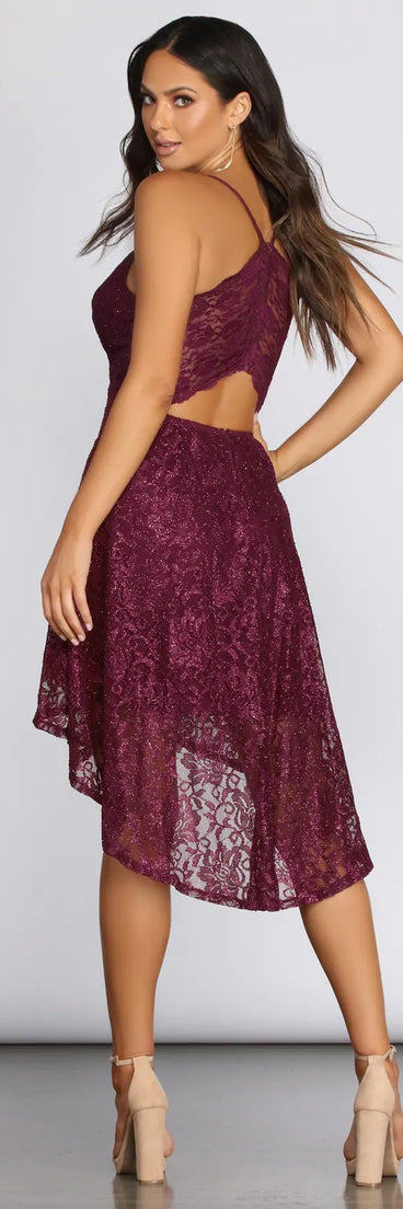 Glimmer And Shimmer Lace Skater Dress