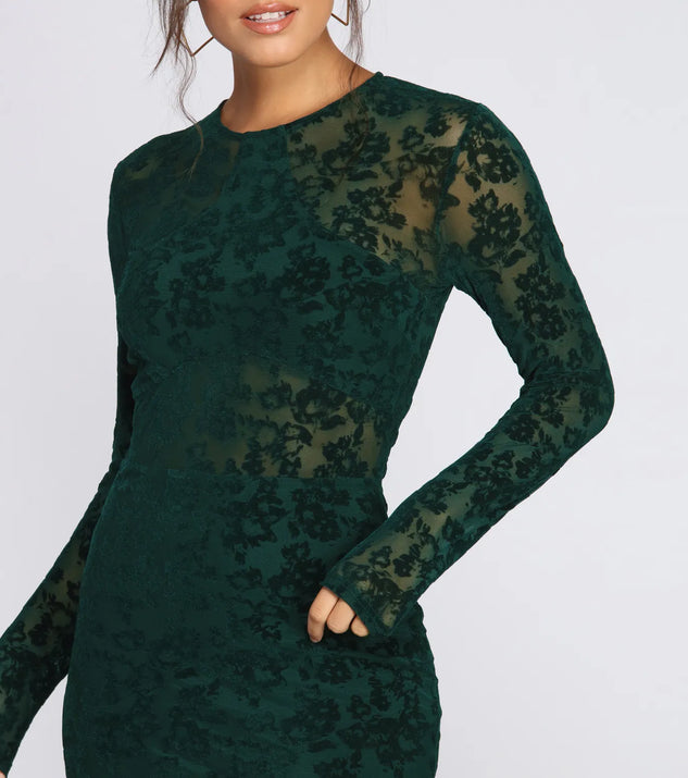 Velvet Burnout Mini Dress