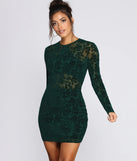 Velvet Burnout Mini Dress