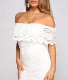Stunner In Lace Midi Dress