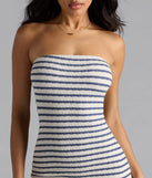 Coastal Cute Striped Bodycon Mini Dress