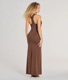Whether you're headed to brunch or running errands, the Chic Update Convertible Ruched Long Dress in brown delivers effortless style in a breathable, go-to casual dress.
