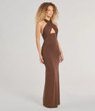 Make a bold statement in the Chic Update Convertible Ruched Long Dress in brown, the perfect spring dress for weddings, cocktail hours, nights out, and/or seasonal celebrations.