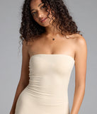 Step into milestone moments with the Effortless Days Strapless Bodycon Midi Dress, a standout in ivory dresses perfect for birdal showers, Easter celebrations, and 2025 grad looks.