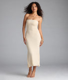 Step into milestone moments with the Effortless Days Strapless Bodycon Midi Dress, a standout in ivory dresses perfect for birdal showers, Easter celebrations, and 2025 grad looks.