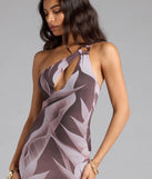 Vacay Mode Tropical Print One-Shoulder Maxi Dress