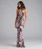 Vacay Mode Tropical Print One-Shoulder Maxi Dress