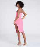 Whether you're headed to brunch or running errands, the Stylish Staple Ribbed Knit Bodycon Midi Dress in pink delivers effortless style in a breathable, go-to casual dress.