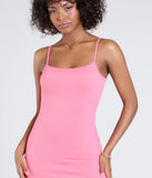 Make a bold statement in the Stylish Staple Ribbed Knit Bodycon Midi Dress in pink, the perfect summer dress for weddings, cocktail hours, nights out, and/or seasonal celebrations.