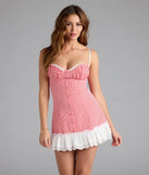 Cutest Picnic Gingham A-Line Eyelet Mini Dress