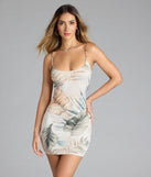 Whether you're headed to brunch or running errands, the Hot In The Tropics Tropical Bodycon Mini Dress in natural delivers effortless style in a breathable, go-to casual dress.