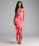 Island Time Tropical Floral Mesh Maxi Dress