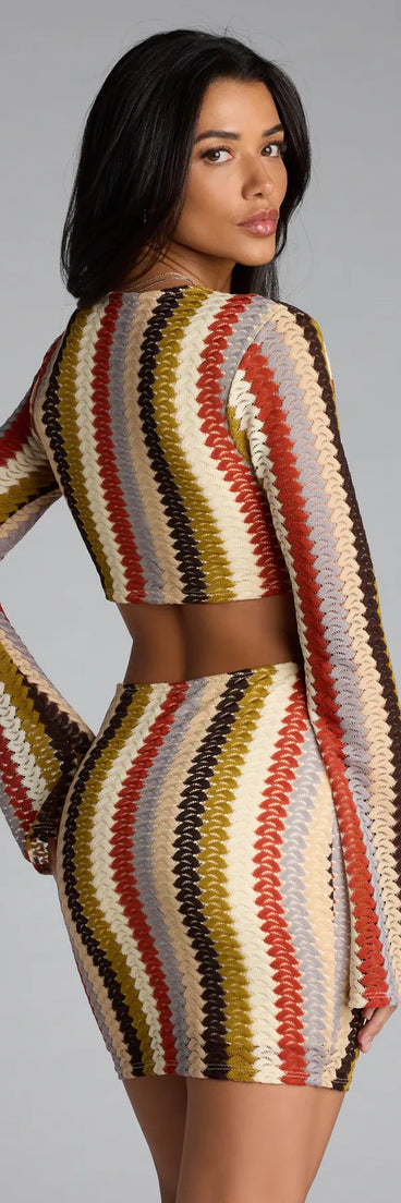 Style your seasonal looks with the Groovy Gal Striped Cutout Mini Dress, a trend-right, multi-color fall dress designed for any plan on your calendar with new and unqiue details.