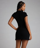 So Perfect Collar Short Sleeve Mini Dress