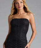 Flawlessly Chic Strapless High Slit Maxi Dress
