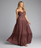 Twist Of Fate Strapless Ruffled Maxi Dress