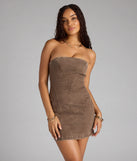Denim Darling Strapless Bodycon Mini Dress