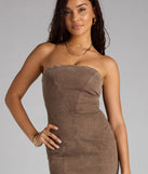 Denim Darling Strapless Bodycon Mini Dress