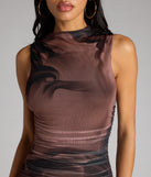 Off-Duty Icon Mock Neck Mini Dress