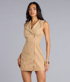 Street Chic Faux Suede Mini Dress