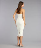 Soft Focus Cable Knit Midi Dress