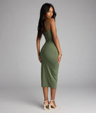 Kiss and Tell Sweetheart Cutout Midi Dress