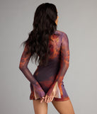 Wildly Iconic Animal Print Long Sleeve Mini Dress
