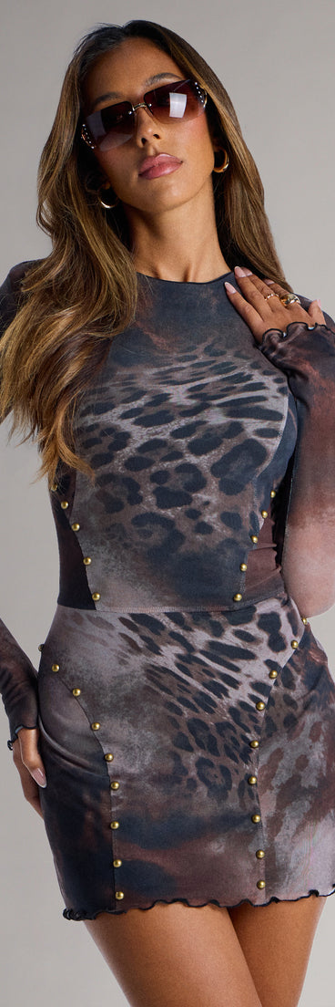 Designed for any plan on your calendar from winter formals to engagment photoshoots, the No Rules Leopard Long Sleeve Mini Dress is a long sleeve dress that refreshes your fall closet in one simple step.