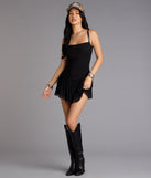 Wild Thing Mesh Belted Strap Mini Dress
