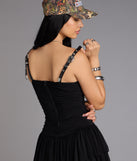 Wild Thing Mesh Belted Strap Mini Dress