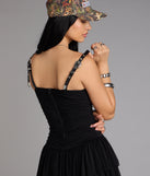 Wild Thing Mesh Belted Strap Mini Dress