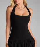 All In The Flirt Halter Mini Dress